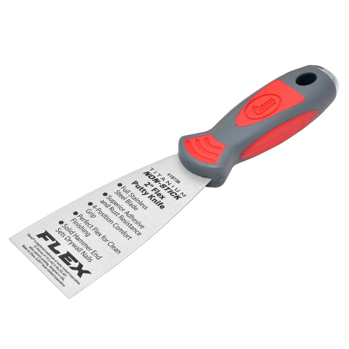 Clauss 2’’ Titanium Non-Stick Flex Putty Knife - 18738 - Hardware & Industrial Cutting