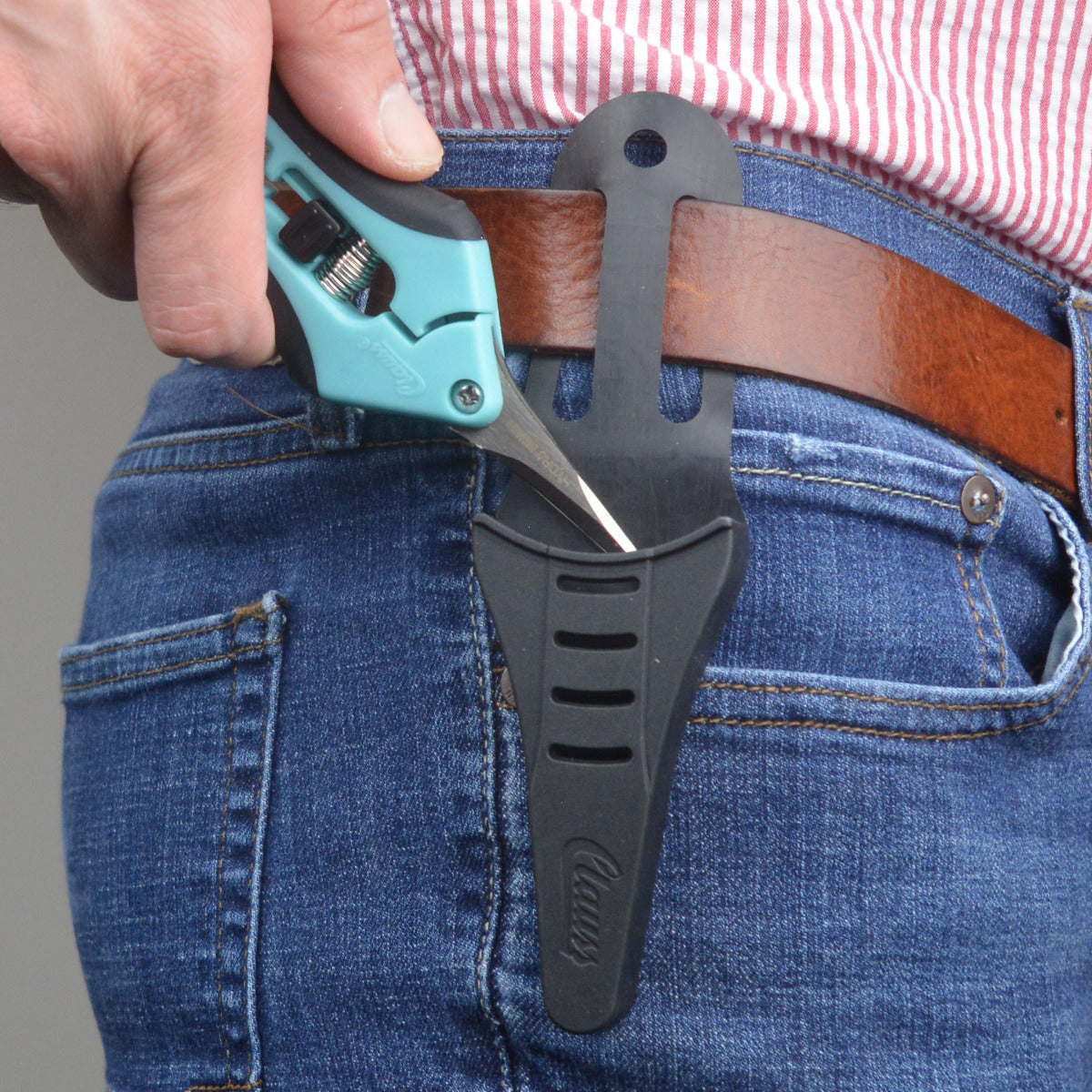 Clauss 6.75” Hydro Straight Titanium Bonded Non-Stick Spring-Assist Snips Blue - Hydroponic