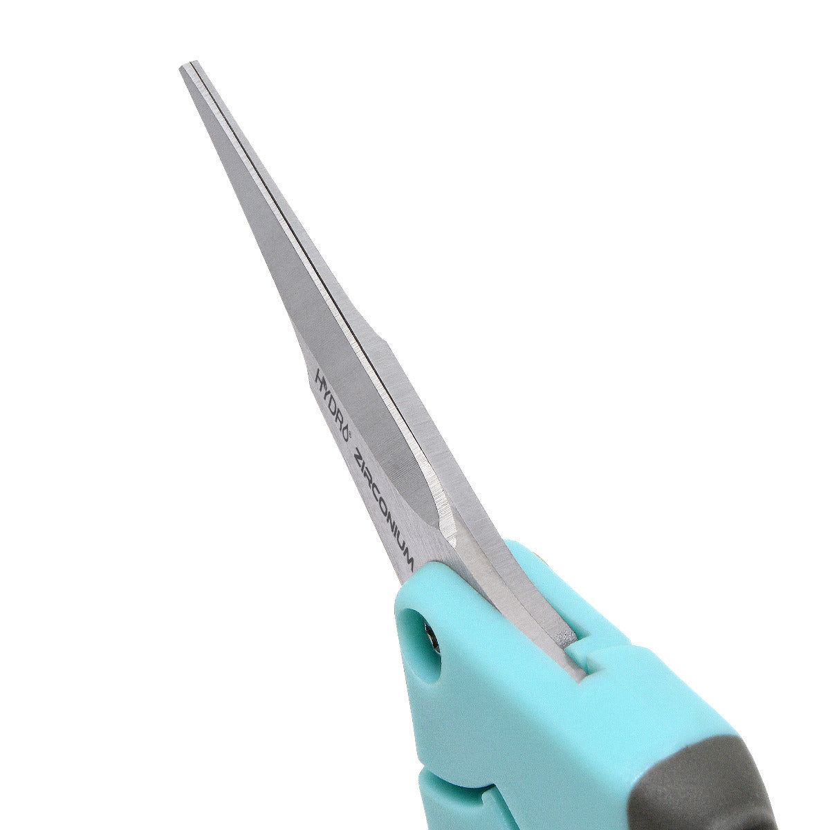 Clauss 6.75” Hydro Straight Titanium Bonded Non-Stick Spring-Assist Snips Blue - Hydroponic