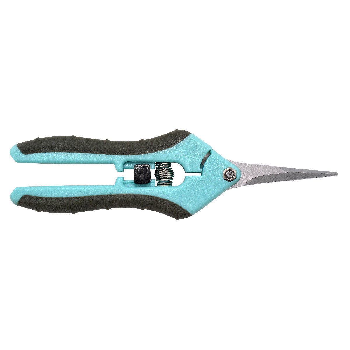 Clauss 6.75” Hydro Straight Titanium Bonded Non-Stick Spring-Assist Snips Blue - Hydroponic