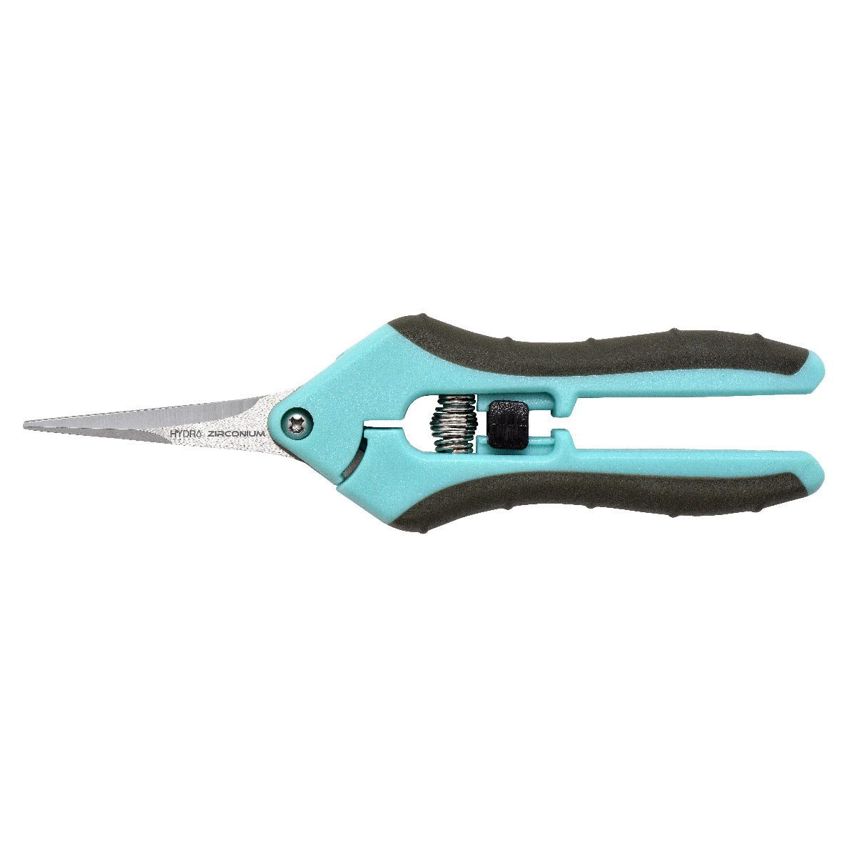 Clauss 6.75” Hydro Straight Titanium Bonded Non-Stick Spring-Assist Snips Blue - Hydroponic