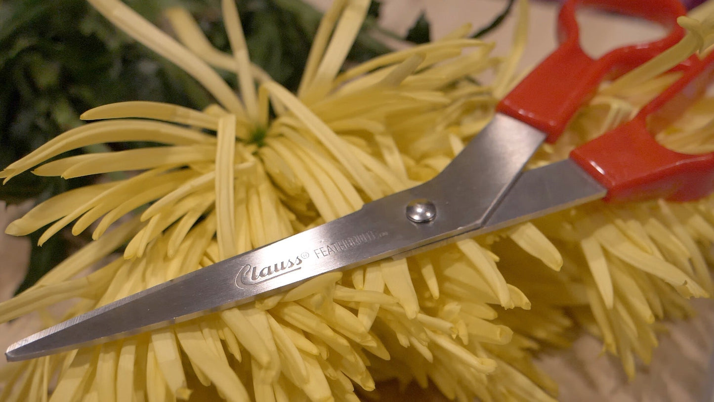 Clauss 8.5’’ Featherlite Bent Shear - Red - 511040 - Floral and Lawn & Garden