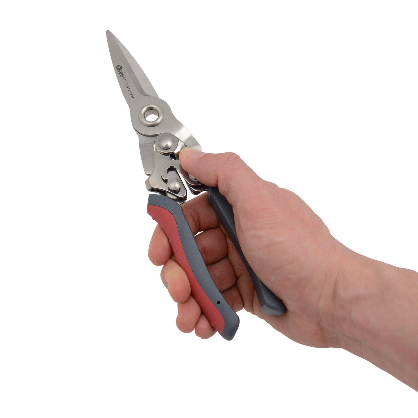 Clauss 8’’ Titanium High Leverage Shop Snip Straight Gray - Hardware & Industrial Cutting
