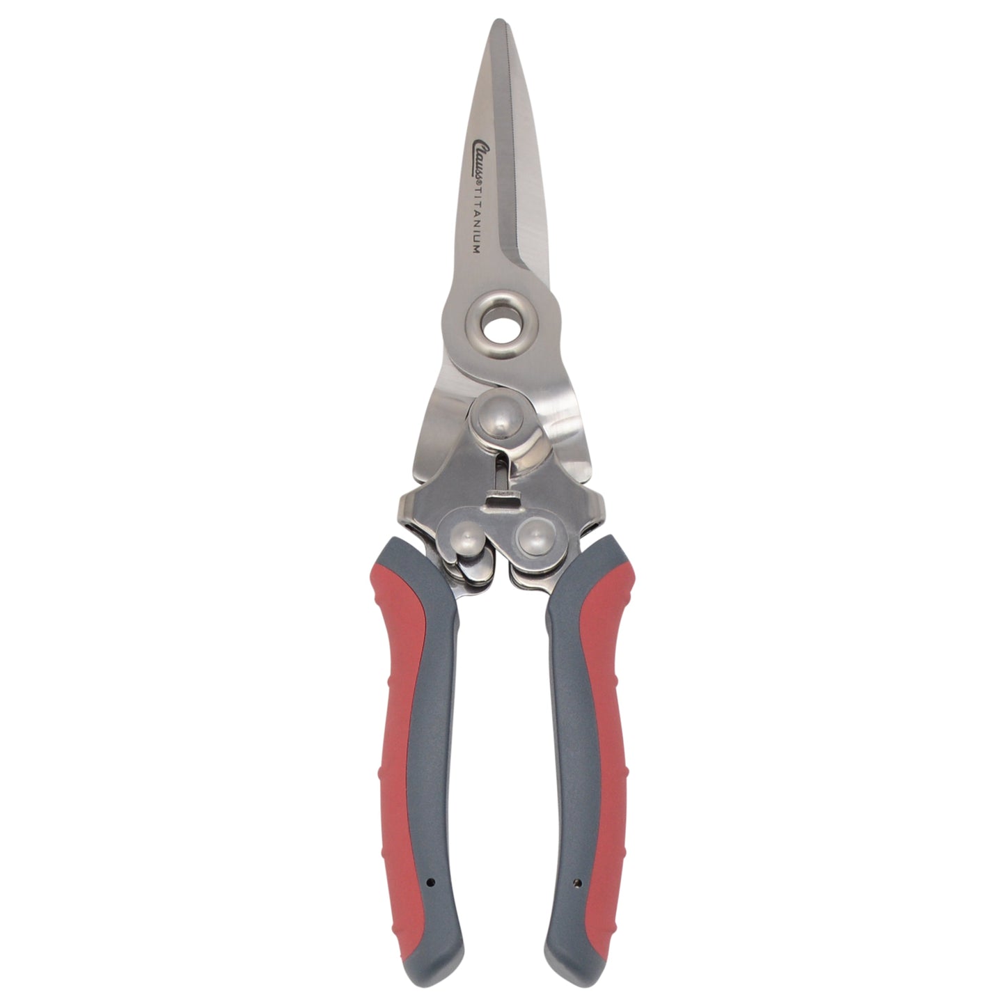 Clauss 8’’ Titanium High Leverage Shop Snip Straight Gray - Hardware & Industrial Cutting