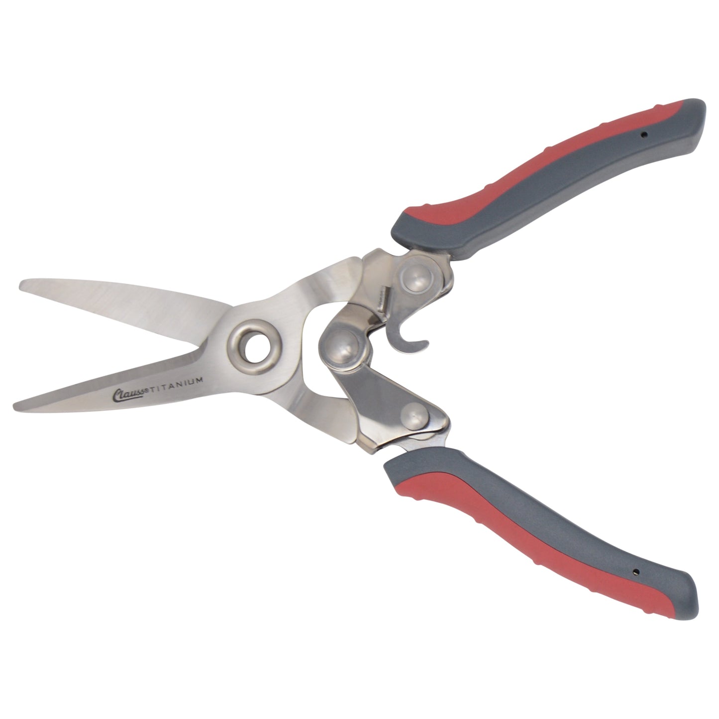 Clauss 8’’ Titanium High Leverage Shop Snip Straight Gray - Hardware & Industrial Cutting