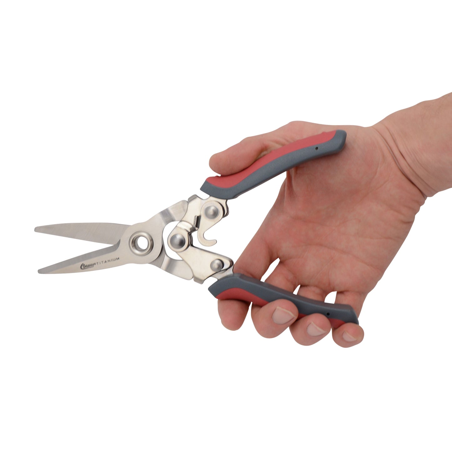 Clauss 8’’ Titanium High Leverage Shop Snip Straight Gray - Hardware & Industrial Cutting