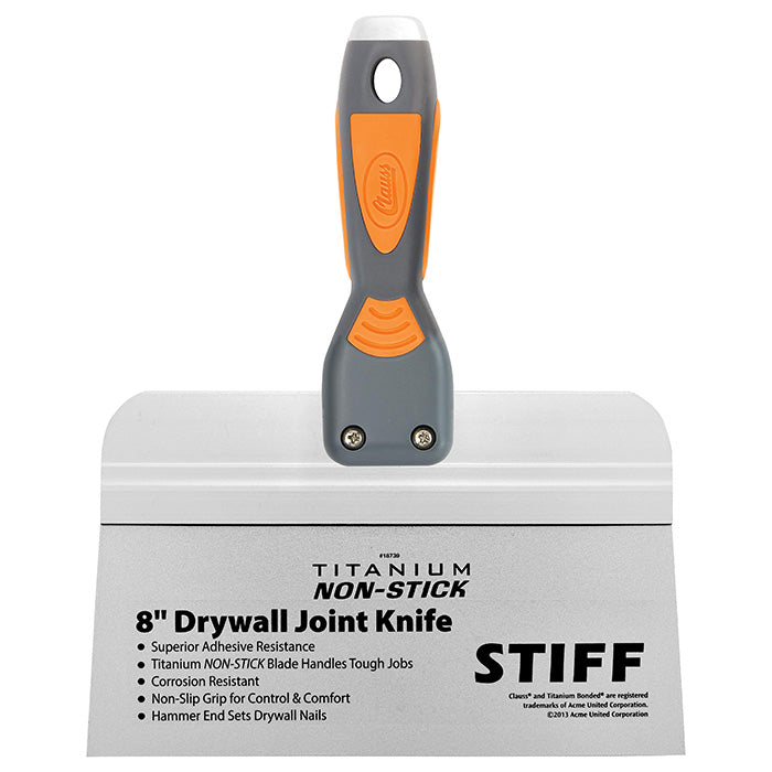 Clauss 8’’ Titanium Non-Stick Drywall Joint Knife - 18739 - Hardware & Industrial Cutting