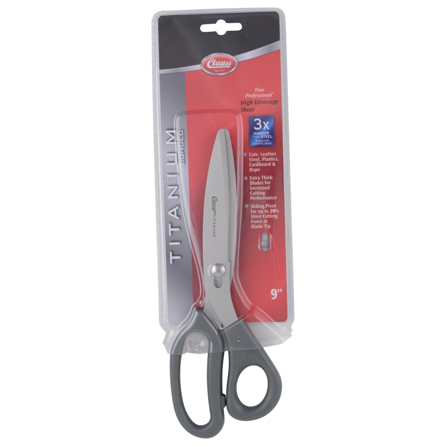 Clauss 9-Inch High Leverage Titanium Scissors (20461) - Hardware & Industrial Cutting