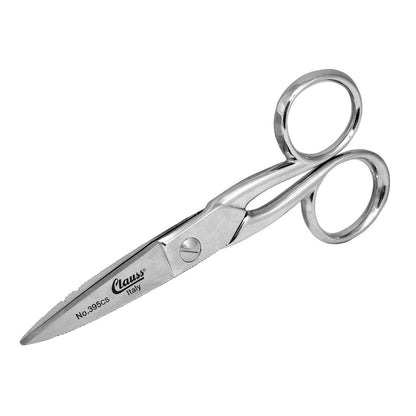 Clauss 5’’ Straight Scissor - Electrician’s Serrated Wire Cutting Notch