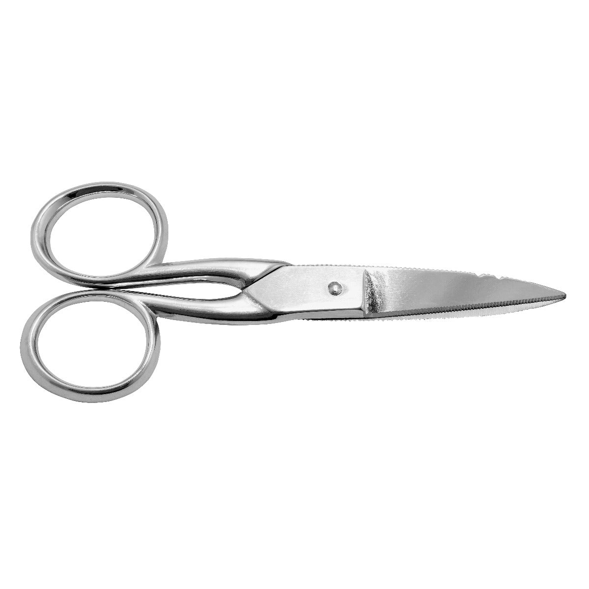 Clauss 5’’ Straight Scissor - Electrician’s Serrated Wire Cutting Notch