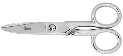 Clauss 5’’ Straight Scissor - Electrician’s Serrated Wire Cutting Notch - 12710 - Available for Purchase
