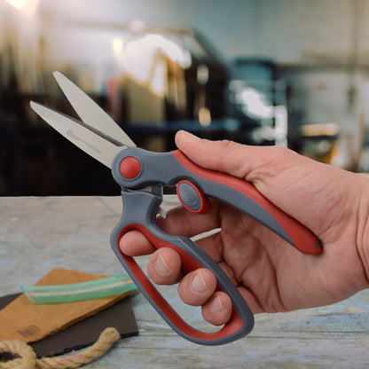 Clauss 8.5’’ Titanium Heavy Duty Straight Finger Loop Snips - Hardware & Industrial Cutting
