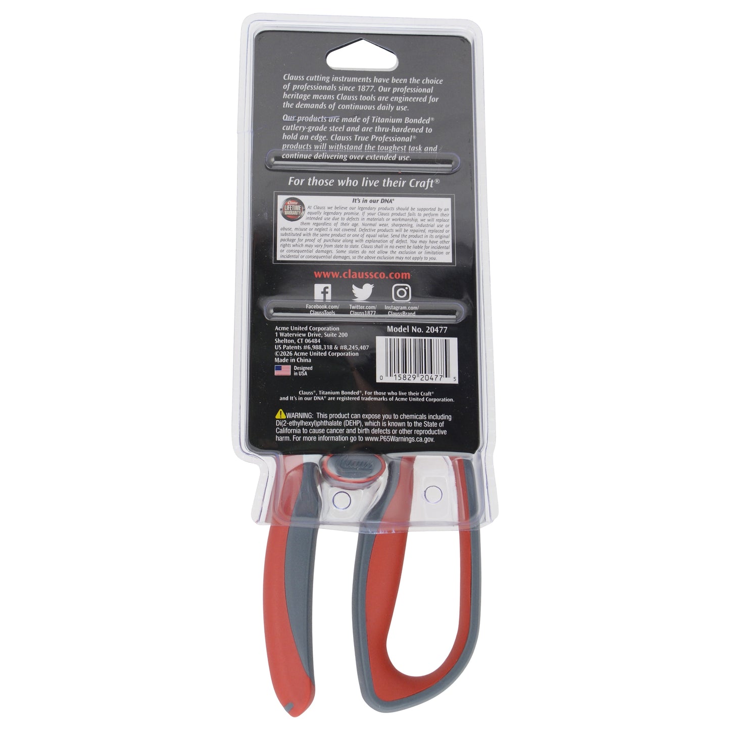 Clauss 8.5’’ Titanium Heavy Duty Straight Finger Loop Snips - Hardware & Industrial Cutting