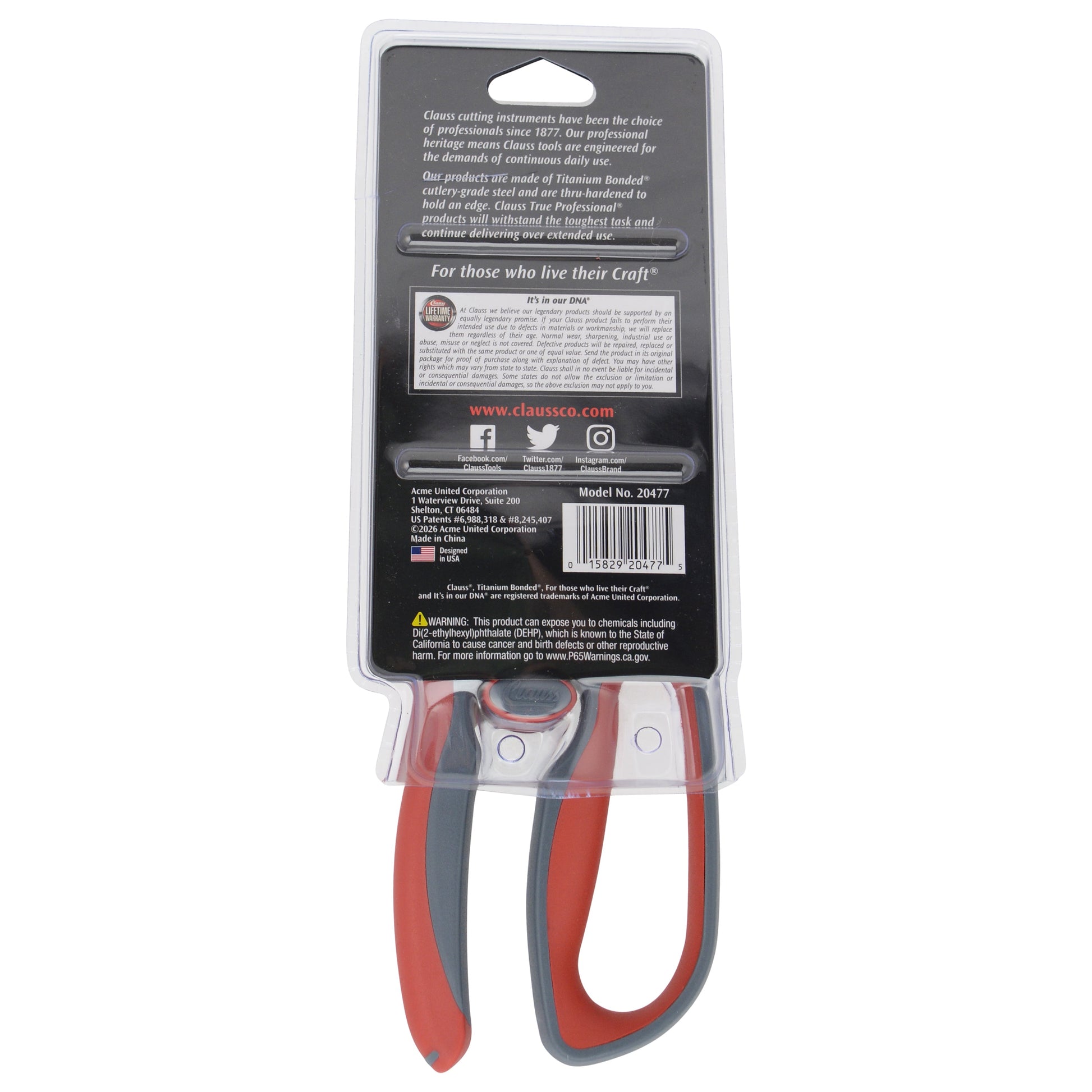 Clauss 8.5’’ Titanium Heavy Duty Straight Finger Loop Snips - Hardware & Industrial Cutting