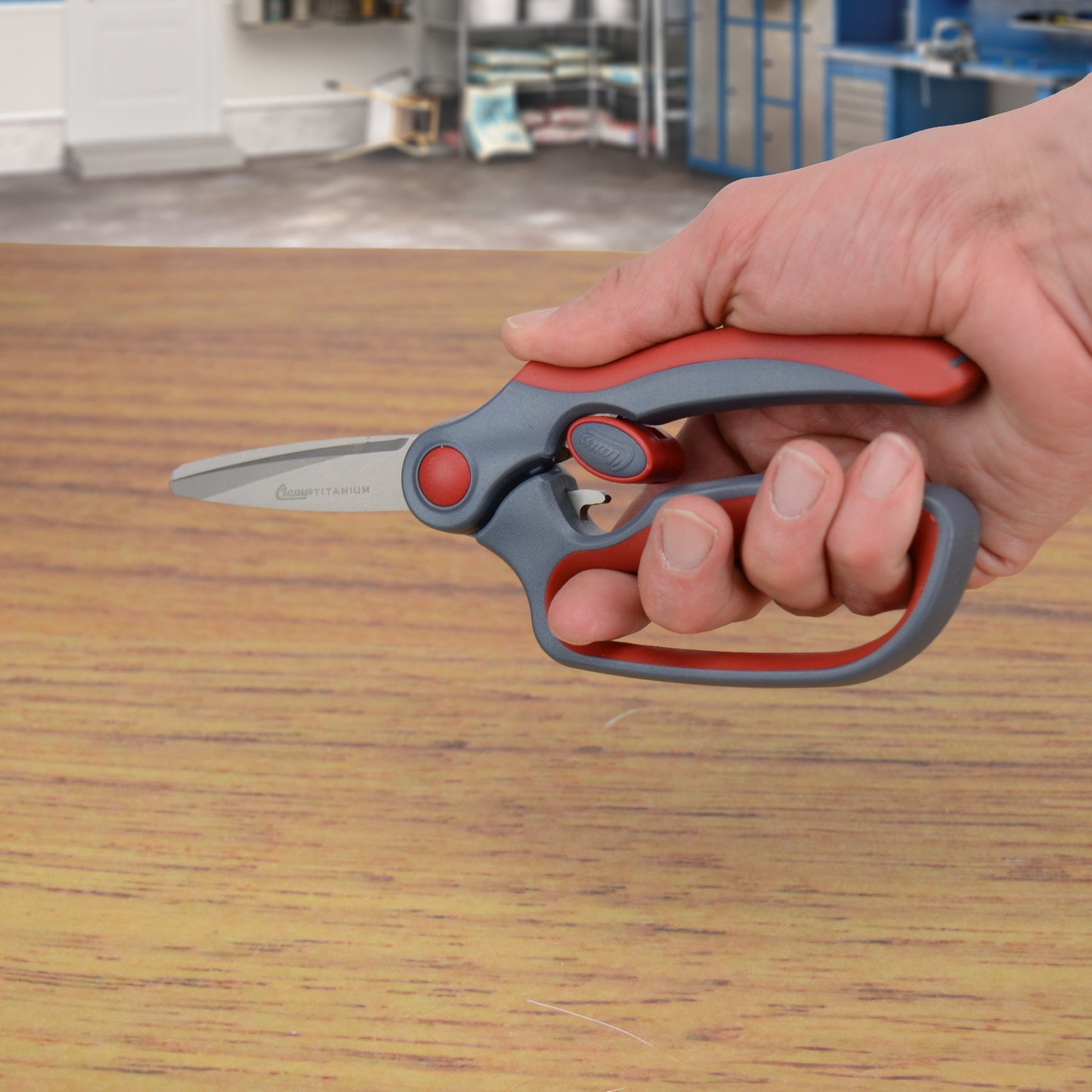 Clauss 8.5’’ Titanium Heavy Duty Straight Finger Loop Snips - Hardware & Industrial Cutting