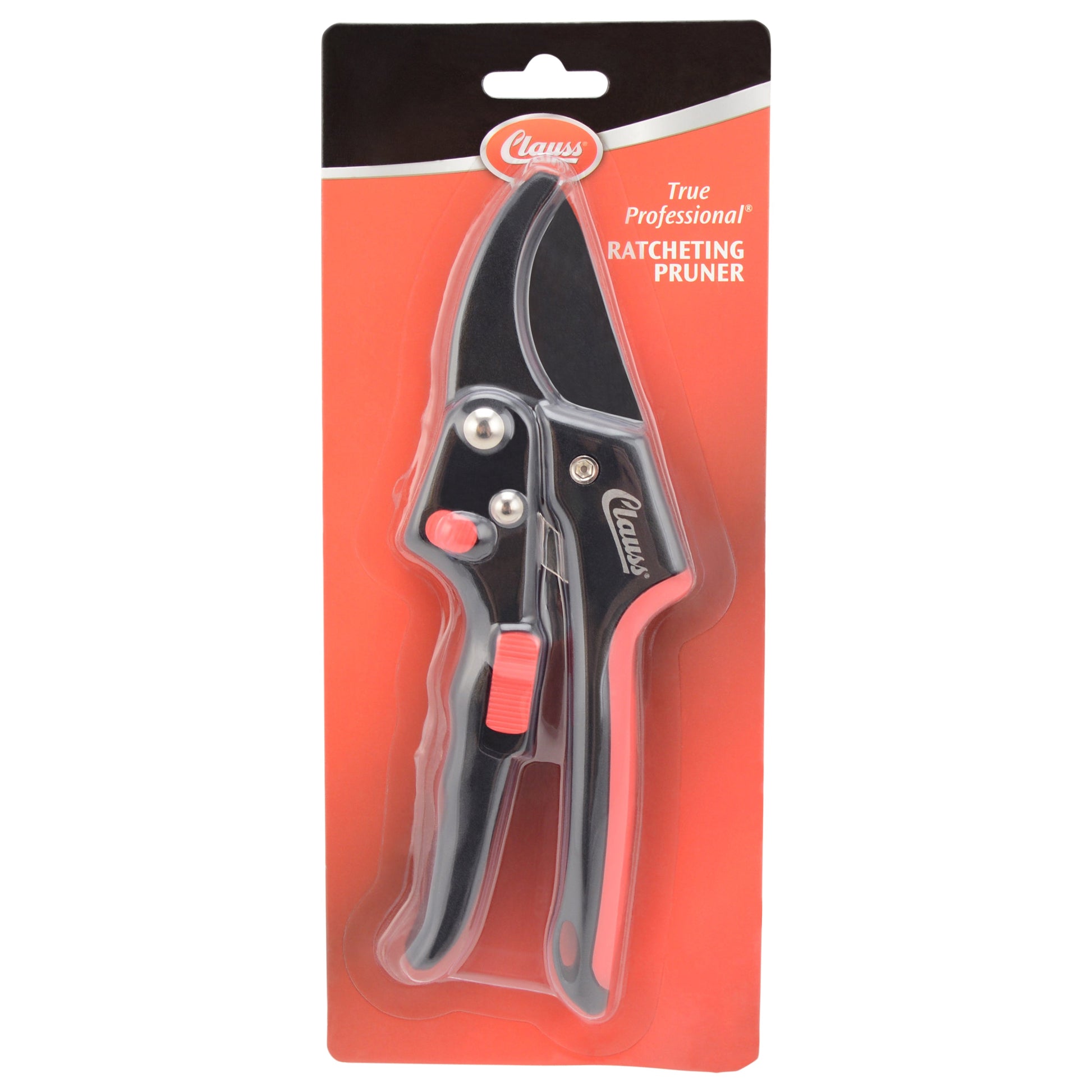 Clauss 8’’ Ratchet Action Pruner Red - Floral and Lawn & Garden