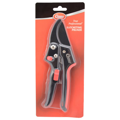 Clauss 8’’ Ratchet Action Pruner Red - Floral and Lawn & Garden