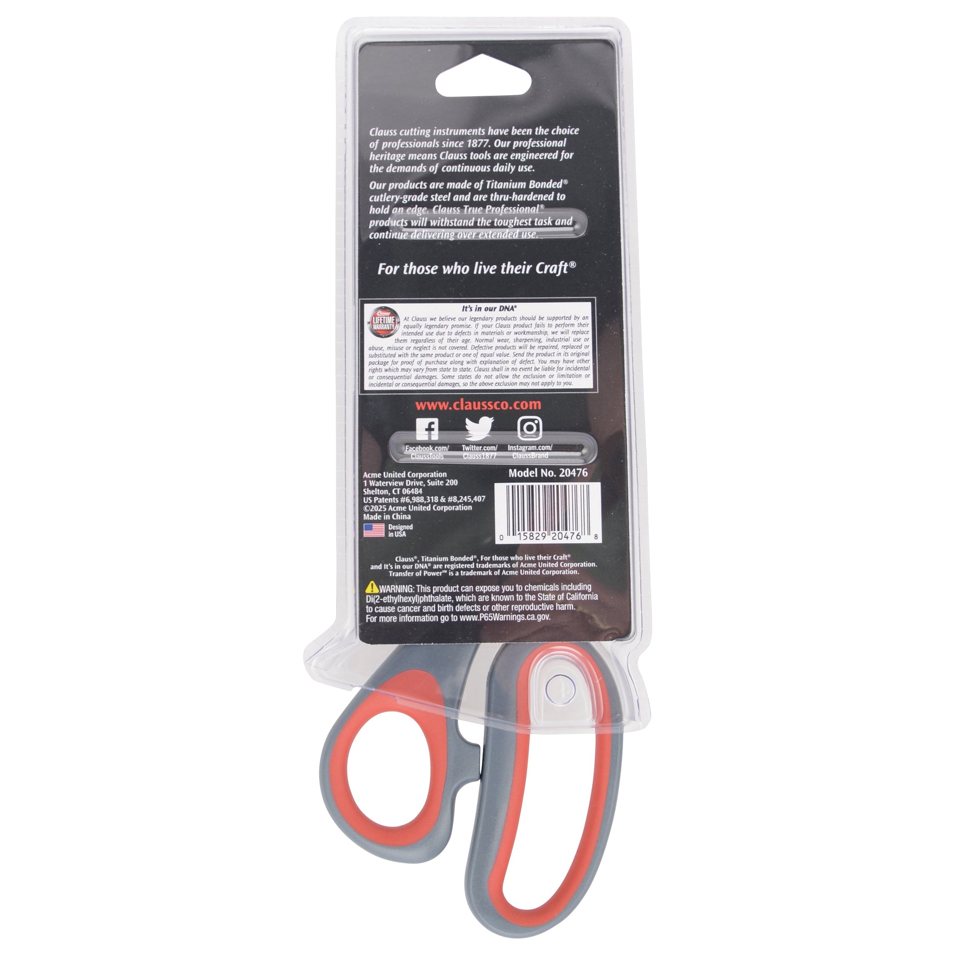 Clauss 8’’ Titanium Bearing Pivot Scissors - Shears Cutters