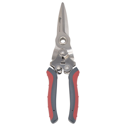 Clauss 8’’ Titanium High Leverage Shop Snip Straight Gray - 1 20467 - Hardware & Industrial Cutting