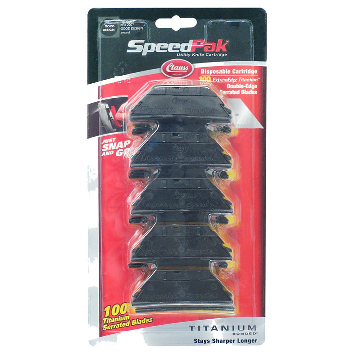 Clauss SpeedPak Ti Serrated Cartridge 10-pack - 18441 - Hardware & Industrial Cutting