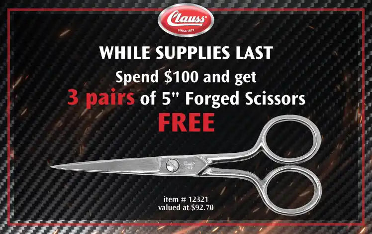 A pair of silver 5’’ forged scissors.